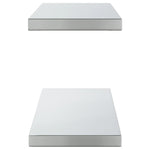 ZNTS Wall Shelves 2 pcs 100x23.5x3 cm Silver Stainless Steel 30280