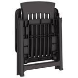 Garden Reclining Chair Set of 2 Anthracite Polypropylene 364712