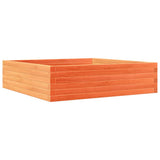 Garden Planter Wax Brown 90x90x23 cm Solid Wood Pine 847205