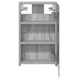 Bathroom Mirror Cabinet with Door Grey Sonoma 30 x 10.5 x 50 cm 889012