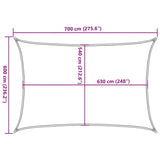 Sunshade Sail 160 g/m Beige 6x7 m HDPE 311139