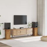 Speaker Stands 2 pcs Old Wood 30x30x60 cm Engineered Wood 852661