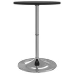 ZNTS Bar Table Black 50x50x90 cm Engineered Wood and Chromed Steel 4007191