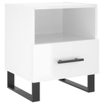 ZNTS Bedside Cabinet High Gloss White 40x35x47.5 cm Engineered Wood 827488