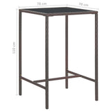 Garden Bar Set Brown PE rattan Medium Footrest Garden Bar Set 3095387