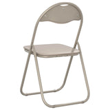 Folding Chair 8 pcs Sand 48 x 43.5 x 81 cm Faux Leather 42029053