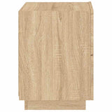 Bedside Cabinet with LED Lights Sonoma Oak Engineered Wood 836739