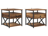 Bedside Cabinet 2 pcs Old Wood 40 x 42 x 55 cm Engineered Wood 881882