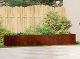 Planter Rusty 200x40x40 cm Weathering Steel 860688