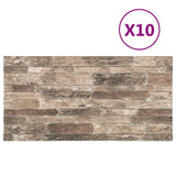 3D Wall Panels with Multicolour Brick Design 10 pcs EPS 149585