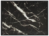 Coffee Table Black with Black Marble Glass 80x80x35 cm 322878