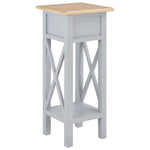 ZNTS Side Table Grey 27x27x65.5 cm Wood 280058