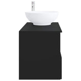 Bathroom Furniture Set 2 pcs Black Engineered Wood 3404085