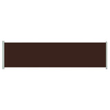 ZNTS Patio Retractable Side Awning 160x600 cm Brown 317963
