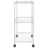 3-Tier Storage Rack with Wheels 60x35x81 cm Chrome 150 kg 324625