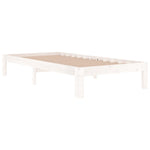 Bed Frame without Mattress White 90x190cm Single 810331