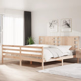 Bed Frame without Mattress 200x200 cm Solid Wood Pine 3104303