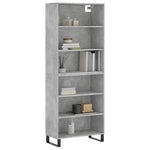 Highboard Concrete Grey 69.5x32.5x180 cm Engineered Wood 3189601