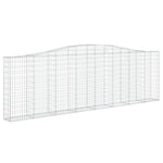 Arched Gabion Basket 400x30x120/140 cm Galvanised Iron 153406