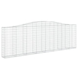 Arched Gabion Basket 400x30x120/140 cm Galvanised Iron 153406