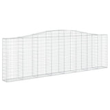 Arched Gabion Baskets 6 pcs 400x30x120/140 cm Galvanised Iron 3145843