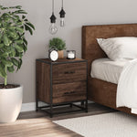 ZNTS Bedside Cabinet Brown Oak 40x31x50 cm Engineered Wood 848682