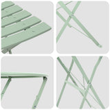 Folding Bistro Set 3 pcs Seafoam Steel 42002970