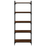Bookcase 5-Tier Brown Oak 60x30x154 cm Engineered Wood 837661