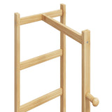 ZNTS Coat Stand with Hooks and Shelves 38.5x30x156 cm Bamboo 4008918