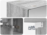 Bathroom Mirror Cabinet with Door Grey Sonoma 80 x 14.5 x 70 cm 889108