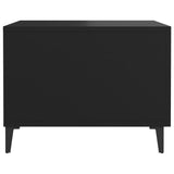 Coffee Table with Metal Legs 2 pcs Black 50x50x40 cm 812729