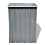 ZNTS Garden Storage Shed Grey Metal 204x132x186 cm 42983