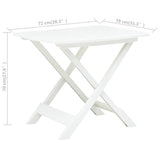 Garden Table White Plastic Medium Foldable Bistro Table 48790