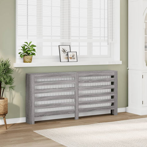 ZNTS Radiator Cover Grey Sonoma 175x20x82 cm Engineered Wood 852713