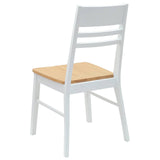 Dining Chairs 2 pcs White 43 x 54 x 89 cm Solid Rubber Wood 42020443
