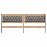 Headboard Other Brown and taupe 200 cm Solid pine wood 878992