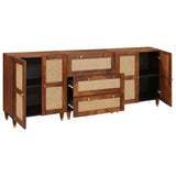 Sideboard Set 3 pcs Brown 180 x 33 x 75 cm Solid Mango Wood 3310170
