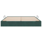 Storage Bed with Mattress Dark Green 160 x 200 cm Velvet 3370109
