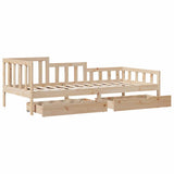 Daybed with Drawers without Mattress 90x190 cm Single Solid Wood 3302102