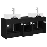 Bathroom Cabinet Set 3 pcs Black 49.5 x 41 x 62.5 cm 3405844