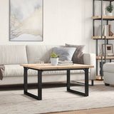Coffee Table O-Frame 90x90x45.5 cm Solid Wood Pine and Steel 3282731