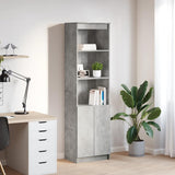 Highboard Concrete Grey 50x35x180 cm Engineered Wood 3328465