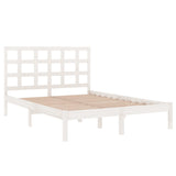 Bed Frame without Mattress White 120x190 cm Small Double Solid Wood 3105441