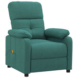 Massage Chair Dark Green Fabric 289678