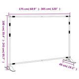 Backdrop Stand Black 305x243 cm Steel 190268