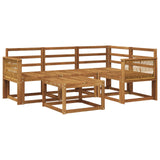 Outdoor Sofa Set 5 pcs Natural Solid Acacia Wood 3385195