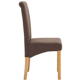 Dining Chairs 2 pcs Brown Fabric 249273