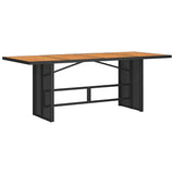 Garden Dining Set 9 pcs Black and Brown Poly Rattan 3365452