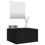ZNTS 2 Piece Bathroom Furniture Set Black Engineered Wood 242557
