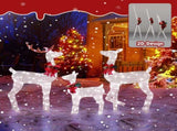 3-Piece Lighted Christmas Reindeer Family Set Outdoor Decorations, Weather Proof 2D Deer Family Set 92590347